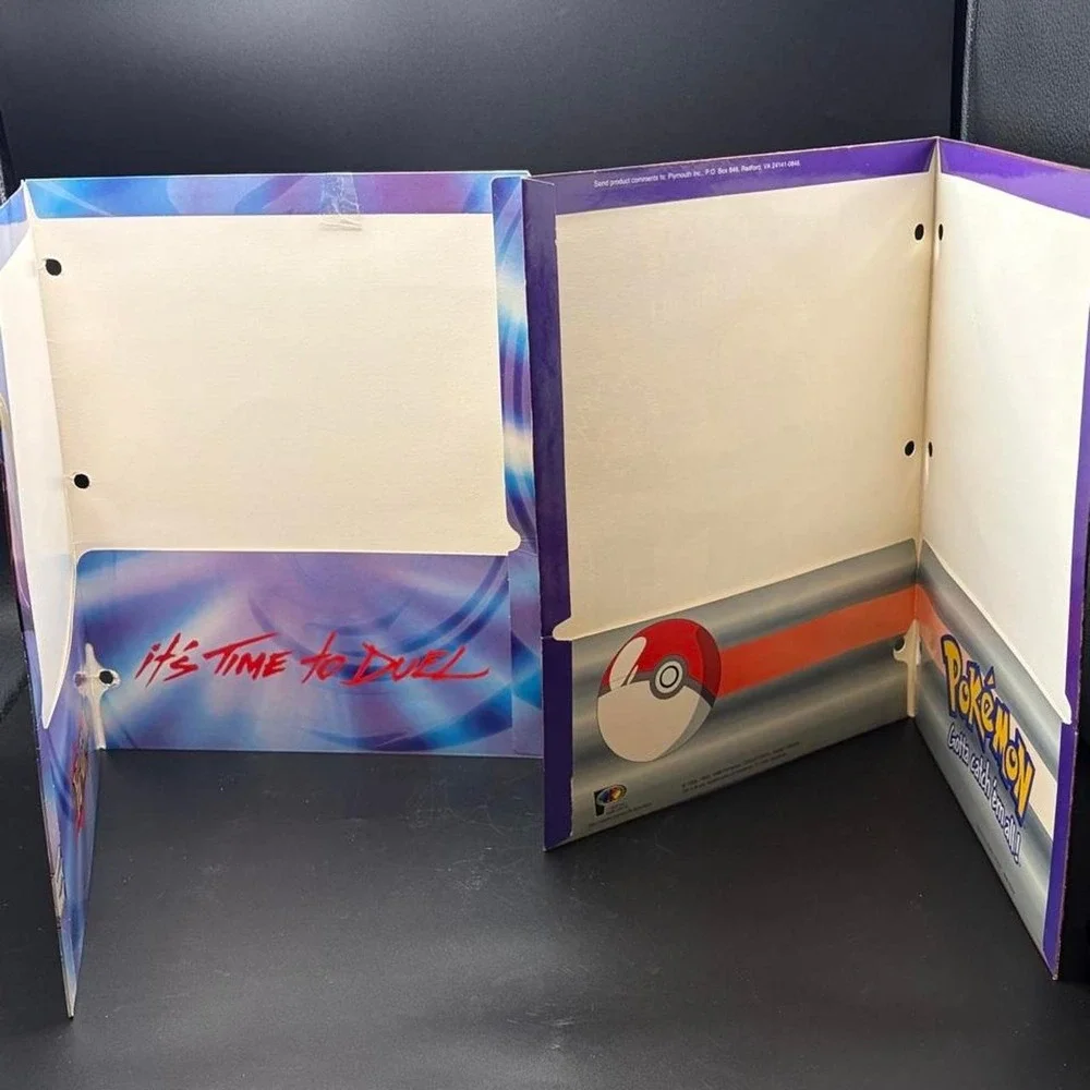 Pokemon and Yugioh Retro collectible School Pocket Folders
